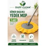 Duff Clean (1 Adet) Standart Ölçü Döner Başlıklı Yedek Mop Bezi - Sarı