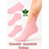Duff Clean 1 Çift Silikon Ayak Bakım Çorabı Nemlendirici Jel Çorap Çatlak Önleyici Ölü Deri Atıcı Çorap - Bej - 36 - 40