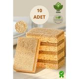 Duff Clean 10 Adet Lifli Düz Bulaşık Süngeri – Özel Dokulu Dayanıklı Pinterest Mutfak Temizlik Süngeri Set - 11 m