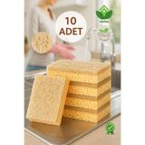 DUFF CLEAN 10 Adet Lifli Düz Bulaşık Süngeri – Özel Dokulu Dayanıklı Pinterest Mutfak Temizlik Süngeri Set