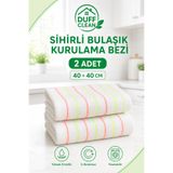 DUFF CLEAN (2 ADET) Sihirli Bulaşık Kurulama Bezi 40*40 Cm