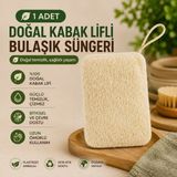 Duff Clean Duff Doğal Kabak Bulaşık Lifi 1 Adet Çift Taraflı Kullanım 12x8 cm Güçlü Temizlik Özelliği - 12 x 8 cm
