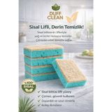 DUFF CLEAN ECO Doğal Sisal Lifli Bulaşık Süngeri 10 Adet Güçlü Temizlik Uzun Ömürlü