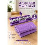DUFF CLEAN Mandallı Mop Yedek Bezi 2 adet MOR 37*22 CM