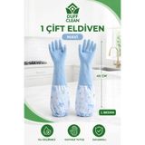 DUFF CLEAN Sıcak Bulaşık Yıkama Eldiven Dayanıklı Su Geçirmez Ev Eldiven Su Toz Dur Temizleme Kauçuk Eldiven