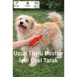 DUFFA Çift Taraflı Kedi Ve Köpek Tüy Açma Tarağı, Köpek Kıtık Açıcı Bakım Tarağı, Ergonomik Metal Tarama Fırçası, Tüy Dökme Önleyici