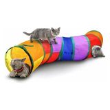 DUFFA Gökkuşağı Renkli Kedi ve Köpek Oyun Tüneli, Katlanır Evcil Hayvan Oyun Tüneli, Uzun Eğlenceli Oyuncak Tünel, Egzersiz Oyunu, Zeka Geliştirme Oyunu - Kıvrımlı