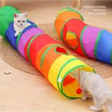 Duffa Katlanır Gökkuşağı Düz Kedi Tüneli Polyester Malzemeden Eğlenceli Oyun Amaçlı