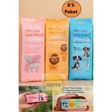 Duffa Mini Cep Islak Mendil 8’li Paket Okul Islak Mendil Çanta Islak Mendil Alkol Içermez Yumuşak Dokulu