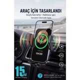 Duffa Otomatik Sensörlü Kablosuz Şarjlı Araç Içi Telefon Tutucu - 15W Kablosuz Hızlı Şarjlı - Otomatik Açı - tek ebat - Siyah