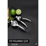 Duffa Paslanmaz Çelik Limon ve Lime Sıkacağı 304 Ağır Çelik Limon Sıkacağı Bar Lime Sıkacağı Avuç Içi Rahat Kullanım - 0,60 ml