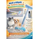 Duffa Patiroll Kedi Köpek Tüy Temizleme Sihirli Fırça 4'ü 1 Arada Koltuk Zemin Tüy Toplama Cam Temizleme Fonksiyonlu Tüy Fırça - Mavi - 4ü1 arada
