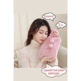 Duffa Peluş Kılıflı Sıcak Su Torbası 2 Lt Kare Yumuşak Yıkanabilir Peluş Kılıflı Su Torbası