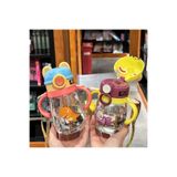 Duffa Sevimli Figürlü Pipetli Çocuk Su Matarası & Askılı Bebek Suluğu Çocuk Su Şişesi Bebek Pipetli Biberon Matara Çocuk Suluk 400ml BPA İçermez
