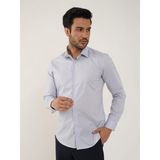 Dufy Açık Gri Erkek Slim Fit Düz Klasik Yaka Uzun Kol Gömlek - 38