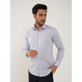 Dufy Açık Gri Erkek Slim Fit Düz Klasik Yaka Uzun Kol Gömlek - 88364