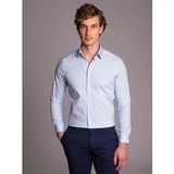 Dufy Açık Mavi Erkek Ekstra Slim Fit Düz Klasik Yaka Uzun Kol Gömlek - 36222