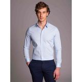 Dufy Açık Mavi Erkek Ekstra Slim Fit Düz Klasik Yaka Uzun Kol Gömlek - 36