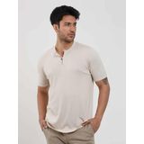 Dufy Bej Erkek Slim Fit Düz Düğmeli O Yaka Kazak - 104641