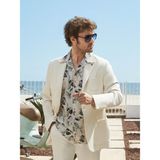 Dufy Bej Erkek Slim Fit Düz Mono Yaka Casual Ceket - 48