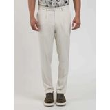 Dufy Bej Erkek Slim Fit Düz Pileli Pantolon - 104463