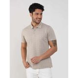 Dufy Bej Erkek Slim Fit Jakarlı Polo Yaka T-shirt