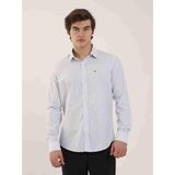 Dufy Beyaz Erkek Slim Fit Çizgili Brent Yaka Uzun Kol Gömlek - 38
