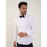 Dufy Beyaz Erkek Slim Fit Düz Ata Yaka Uzun Kol Gömlek - 46