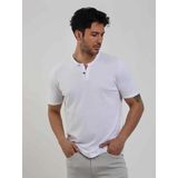 Dufy Beyaz Erkek Slim Fit Düz Düğmeli O Yaka Kazak - 104626