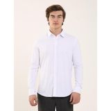 Dufy Beyaz Erkek Slim Fit Klasik Yaka Uzun Kol Gömlek - 44