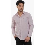 Dufy Bordo Erkek Slim Fit Pitikare Desenli Brent Yaka Uzun Kol Gömlek - 40