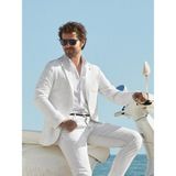Dufy Ekru Erkek Slim Fit Düz Mono Yaka Casual Ceket - 48