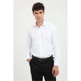 Dufy Erkek Slim Fit Uzun Kol Beyaz Gömlek
