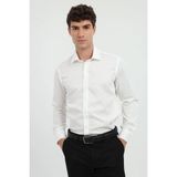 Dufy Erkek Slim Fit Uzun Kol Ekru Gömlek - 46