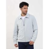 Dufy Gri Erkek Regular Fit Düz Klasik Yaka Bomber Mont
