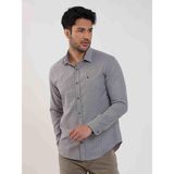 Dufy Kahverengi Erkek Slim Fit Kareli Brent Yaka Uzun Kol Gömlek - 40