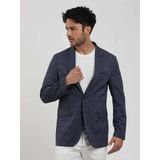 Dufy Lacivert Erkek Slim Fit Çizgili Sivri Yaka Ceket - 104442