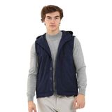 Dufy Lacivert Erkek Slim Fit Düz Casual Kapüşonlu Yelek Mont - 97125