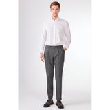 Dufy Lacivert Erkek Slim Fit Melanj Desenli Klasik Pantolon - 97648
