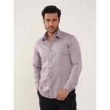 Dufy Lila Erkek Slim Fit Düz Brent Yaka Uzun Kol Gömlek - 42