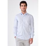 Dufy Mavi Erkek Slim Fit Klasik Yaka Uzun Kol Gömlek - 46