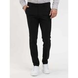 Dufy Siyah Erkek Ekstra Slim Fit Melanj Desenli Klasik Pantolon - 48 / 54