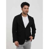 Dufy Siyah Erkek Slim Fit Çizgili Sivri Yaka Ceket - 60