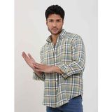 Dufy Yeşil Erkek Slim Fit Çiçek Desenli Klasik Yaka Uzun Kol Gömlek - 104885