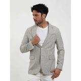 Dufy Yeşil Erkek Slim Fit Pitikare Desenli Sivri Yaka Casual Ceket - 104436
