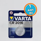 Düğme Para Pili Cr2016 Anahtar Saat Oyuncak Elektronik Cihaz 3V 80 Mah Blister Lityum Batarya 1 Adet