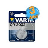Düğme Para Pili CR2032 Anahtar Saat Oyuncak Elektronik Cihaz 3V 80 Mah Blister Lityum Batarya 3 Adet