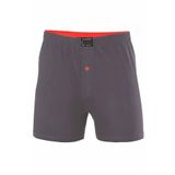 Düğmeli Pamuklu Erkek Penye Boxer Füme - 1146A