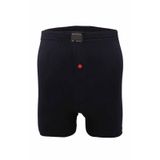 Düğmeli Pamuklu Erkek Penye Boxer Lacivert - 1146A