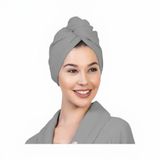 Düğmeli Saç Bonesi - Plaj Havuz Deniz Uyumlu Hızlı Kurulama Baş Havlusu